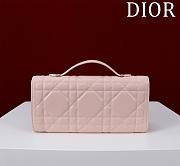 Dior Miss Caro Top Handle Pouch Pink Macrocannage Lambskin - 24x12x4cm - 6