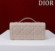 Dior Miss Caro Top Handle Pouch Beige Macrocannage Lambskin - 24x12x4cm - 2