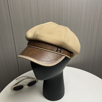 Hermes Octagonal Hat Beige