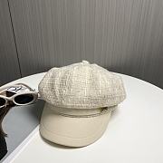 Chanel Octagonal Hat Tweed Cream  - 2