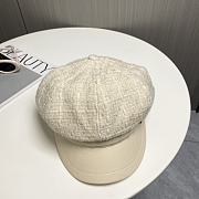 Chanel Octagonal Hat Tweed Cream  - 6