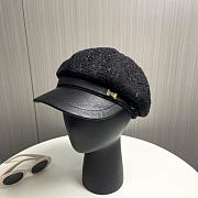 Chanel Octagonal Hat Tweed Black - 1