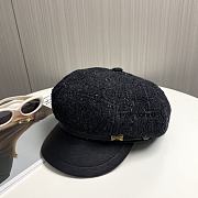 Chanel Octagonal Hat Tweed Black - 2