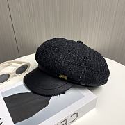 Chanel Octagonal Hat Tweed Black - 3