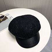 Chanel Octagonal Hat Tweed Black - 4