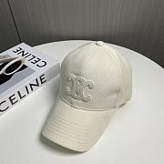 Celine Triomphe Baseball Cap In Corduroy Cream - 6