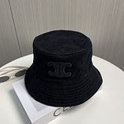 Celine Triomphe Buket Hat In Corduroy Black - 5