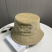 Celine Triomphe Buket Hat In Corduroy Beige - 5