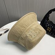 Celine Triomphe Buket Hat In Corduroy Beige - 2