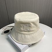 Celine Triomphe Buket Hat In Corduroy Cream - 3