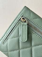 Chanel Classic Small Flap Wallet Caviar Green - 10.5x11.5x3cm - 6