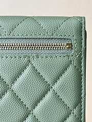 Chanel Classic Small Flap Wallet Caviar Green - 10.5x11.5x3cm - 4