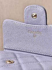 Chanel Classic Small Flap Wallet Caviar Purple - 10.5x11.5x3cm - 2