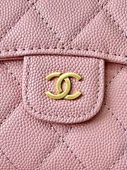 Chanel Classic Small Flap Wallet Caviar Pink - 10.5x11.5x3cm - 6