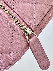 Chanel Classic Small Flap Wallet Caviar Pink - 10.5x11.5x3cm - 4