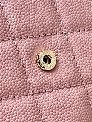 Chanel Classic Small Flap Wallet Caviar Pink - 10.5x11.5x3cm - 2