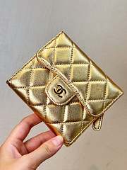 Chanel Classic Small Flap Wallet Lamskin Gold - 10.5x11.5x3cm - 1