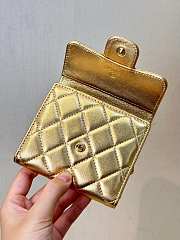 Chanel Classic Small Flap Wallet Lamskin Gold - 10.5x11.5x3cm - 2