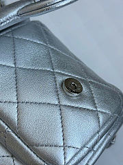 Chanel Metallic Lambskin Silver Tone Metal Silver - 24.5x18x8cm - 3