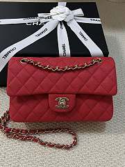 Chanel Classic Red Caviar Gold Hardware Bag - 15.5×25.5×6.5cm - 1