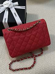 Chanel Classic Red Caviar Gold Hardware Bag - 15.5×25.5×6.5cm - 4