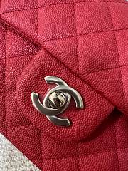 Chanel Classic Red Caviar Gold Hardware Bag - 15.5×25.5×6.5cm - 2