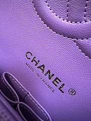 Chanel Classic Purple Caviar Gold Hardware Bag - 15.5×25.5×6.5cm - 6