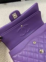 Chanel Classic Purple Caviar Gold Hardware Bag - 15.5×25.5×6.5cm - 5