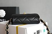 Chanel Small Flap Bag Lambskin Gold Tone Metal Black - 14x21x7cm - 5