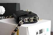 Chanel Small Flap Bag Lambskin Gold Tone Metal Black - 14x21x7cm - 4