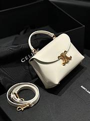 Celine Teen Nino Bag In Patent Calfskin White - 20.5x13x8 - 4