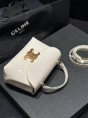 Celine Teen Nino Bag In Patent Calfskin White - 20.5x13x8 - 2