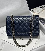 Chanel Classic Navy Lamskin Silver Hardware Bag - 15.5×25.5×6.5cm - 4