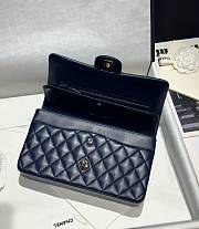 Chanel Classic Navy Lamskin Silver Hardware Bag - 15.5×25.5×6.5cm - 3