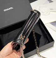 Chanel Flap Wallet On Chain Lamskin Black Pink - 17x10x4cm - 3