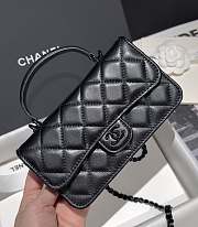 Chanel Flap Wallet On Chain Lamskin Black - 17x10x4cm - 1