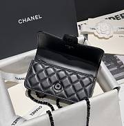 Chanel Flap Wallet On Chain Lamskin Black - 17x10x4cm - 3