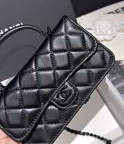 Chanel Flap Wallet On Chain Lamskin Black - 17x10x4cm - 2