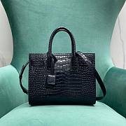 Ysl Sac De Jour Bag Crocodile Embossed Leather Baby Navy - 26×12.5×20cm - 1