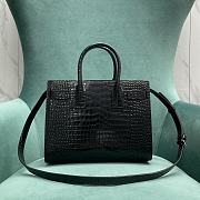 Ysl Sac De Jour Bag Crocodile Embossed Leather Baby Black - 26×12.5×20cm - 5