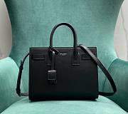 Ysl Sac De Jour Bag Smooth Leather Baby Black Silver Hardware - 26×12.5×20cm - 1