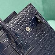 Ysl Sac De Jour Bag Crocodile Embossed Leather Nano Navy - 22×11.5×17.5cm - 2