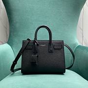 Ysl Sac De Jour Bag Grained Leather Nano Black - 22×11.5×17.5cm - 1