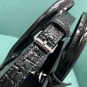 Ysl Sac De Jour Bag Crocodile Embossed Leather Nano Black - 22×11.5×17.5cm - 6