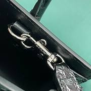 Ysl Sac De Jour Bag Crocodile Embossed Leather Nano Black - 22×11.5×17.5cm - 5