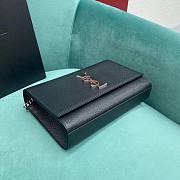 YSL Kate Medium In Grain De Poudre Embossed Leather Black Silver Hardware - 24x5x14.5cm - 4