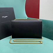 YSL Kate Medium In Grain De Poudre Embossed Leather Black Gold Hardware - 24x5x14.5cm - 4