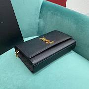 YSL Kate Medium In Grain De Poudre Embossed Leather Black Gold Hardware - 24x5x14.5cm - 3