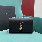 YSL Kate Small In Grain De Poudre Embossed Leather Black Gold Hardware - 20x5x12.5cm - 1