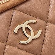 Chanel Small Camera Case Shiny Crumpled Lambskin Gold Tone Metal Beige - 13x23x15cm - 6